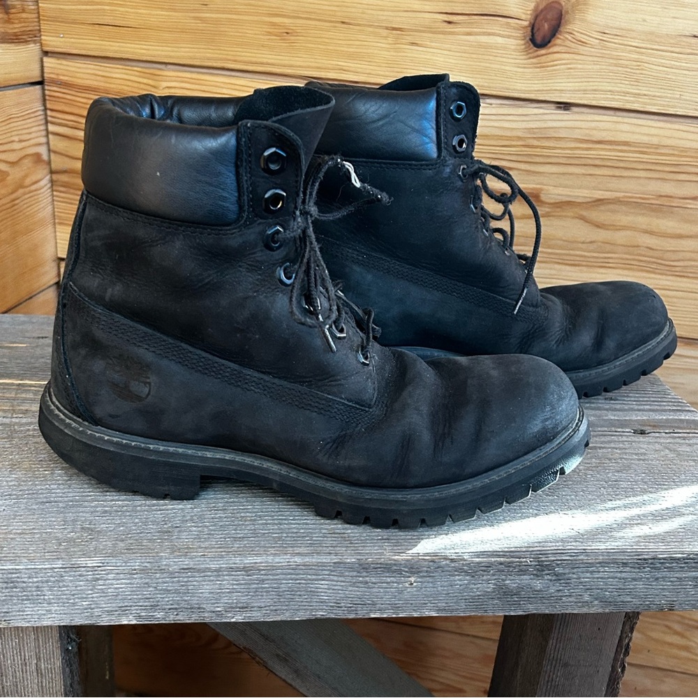 6-Inch Premium Waterproof Boot Mens Size 8 Medium Black Leather Timberland